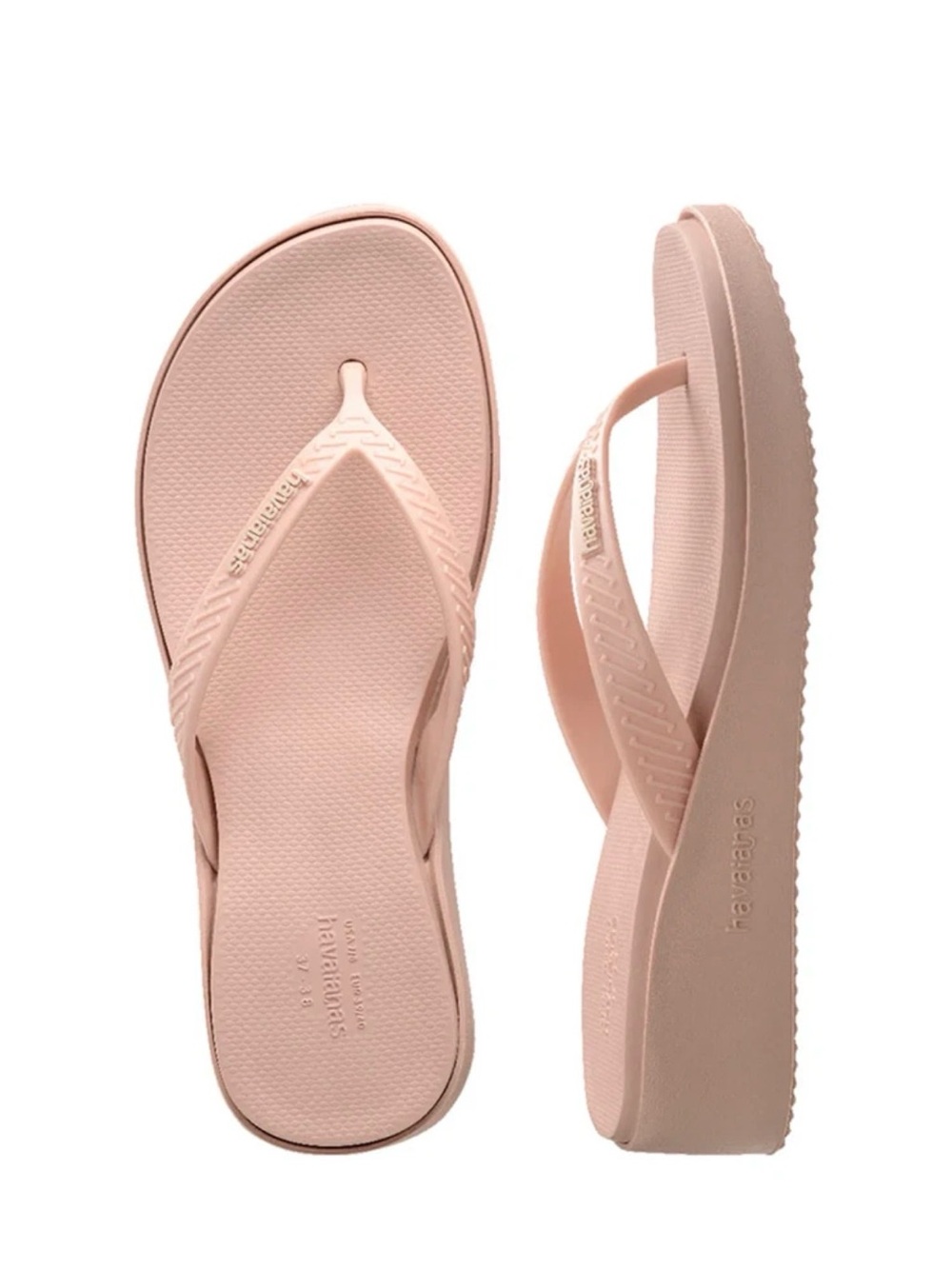 Havaianas High Platform II Flip Flops in Ballet Rose (Blush Pink)
